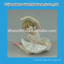 Nice dancing girl pattern ceramic ballet girl for home decoration